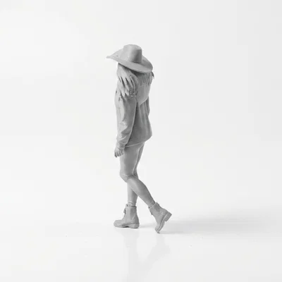 Mô hình nữ cao bồi diện áo khoác - Tệp 3D Printable
