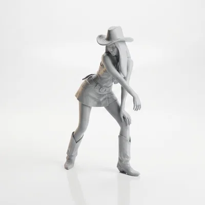Mô hình tượng cô nàng Cowgirl in 3D