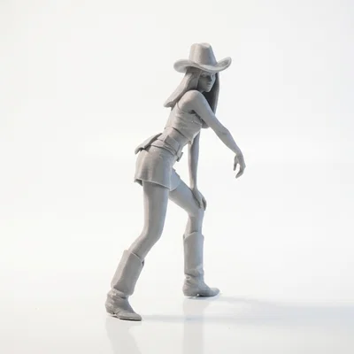 Mô hình tượng cô nàng Cowgirl in 3D