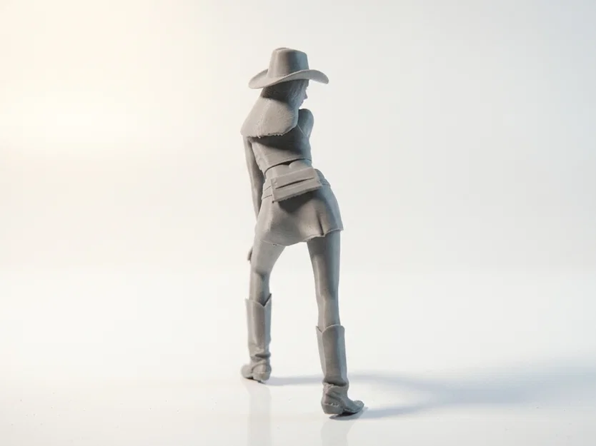 Mô hình tượng cô nàng Cowgirl in 3D - Image 3