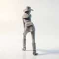 Mô hình tượng cô nàng Cowgirl in 3D - Thumbnail 3