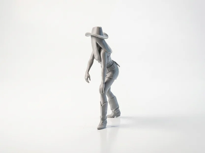 Mô hình tượng cô nàng Cowgirl in 3D - Image 4