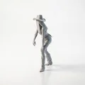 Mô hình tượng cô nàng Cowgirl in 3D - Thumbnail 4