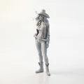 Mô hình Cowgirl miền Tây quyến rũ - File 3D in ấn chi tiết - Thumbnail 1