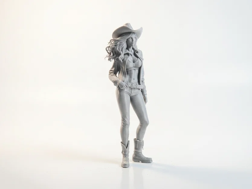 Mô hình Cowgirl miền Tây quyến rũ - File 3D in ấn chi tiết - Image 2