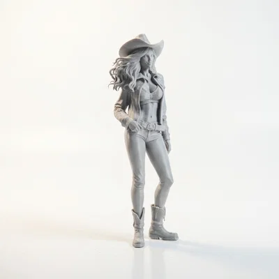 Mô hình Cowgirl miền Tây quyến rũ - File 3D in ấn chi tiết