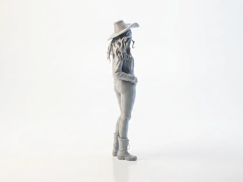 Mô hình Cowgirl miền Tây quyến rũ - File 3D in ấn chi tiết - Image 3