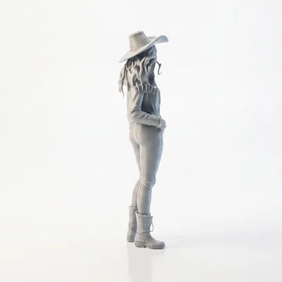 Mô hình Cowgirl miền Tây quyến rũ - File 3D in ấn chi tiết