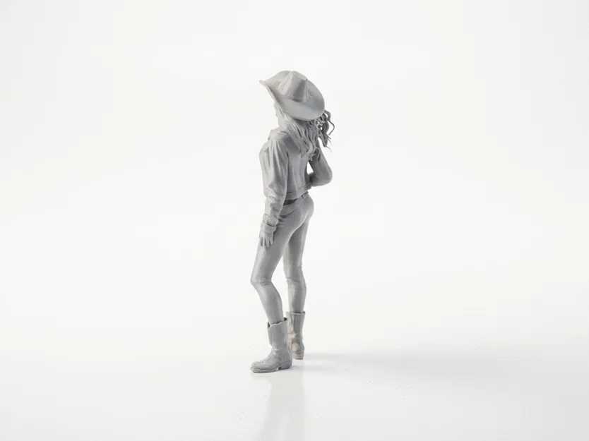 Mô hình Cowgirl miền Tây quyến rũ - File 3D in ấn chi tiết - Image 4