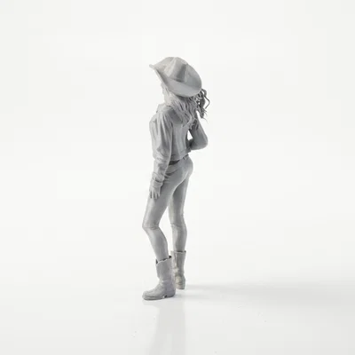 Mô hình Cowgirl miền Tây quyến rũ - File 3D in ấn chi tiết