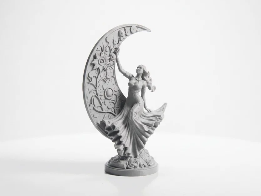 Mô hình 3D Nữ Thần Mặt Trăng Khuyết In 3D - Image 2