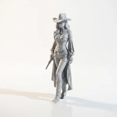 Mô hình Cowgirl miền Tây (3D Printable)