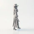 Mô hình Cowgirl miền Tây (3D Printable) - Thumbnail 3