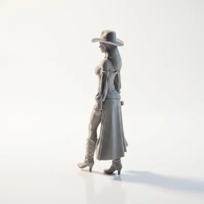 Mô hình Cowgirl miền Tây (3D Printable)