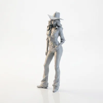 Mô hình tượng Cowgirl miền Tây (3D Printable)