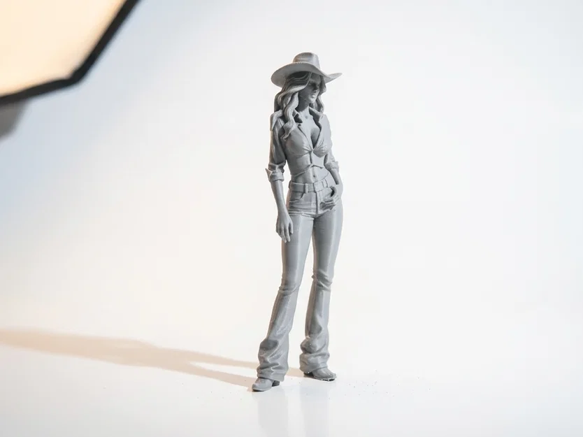 Mô hình tượng Cowgirl miền Tây (3D Printable) - Image 2
