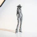 Mô hình tượng Cowgirl miền Tây (3D Printable) - Thumbnail 2