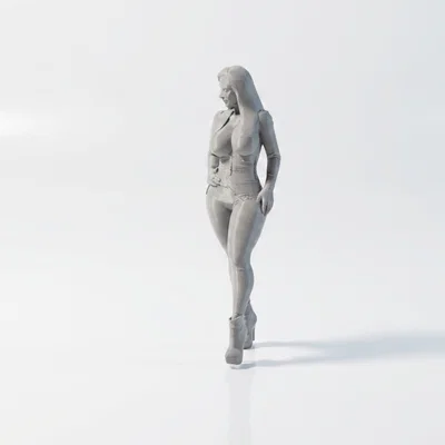 Mô hình tượng cô gái mặc Bodysuit gợi cảm - File in 3D