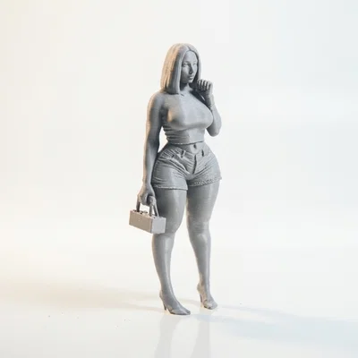 Mô hình tượng nữ 3D với đường nét quyến rũ
