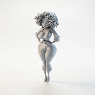 Mô hình tượng cô gái đường cong quyến rũ 3D Printable