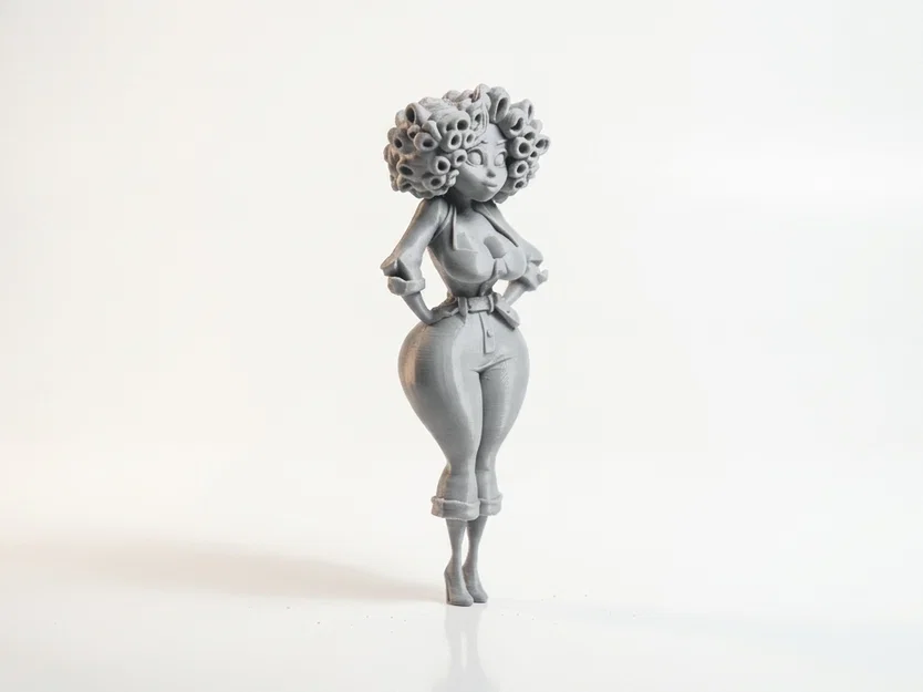 Mô hình tượng cô gái đường cong quyến rũ 3D Printable - Image 2