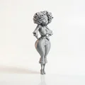 Mô hình tượng cô gái đường cong quyến rũ 3D Printable - Thumbnail 2