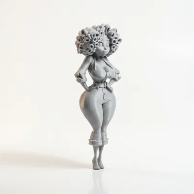 Mô hình tượng cô gái đường cong quyến rũ 3D Printable