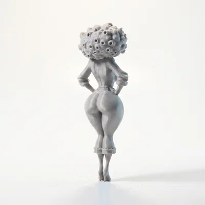 Mô hình tượng cô gái đường cong quyến rũ 3D Printable