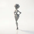 Mô hình 3D tượng nữ Curvy Lady tinh xảo - Thumbnail 1