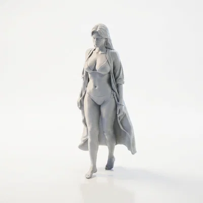 Mô hình tượng nữ nhân vật gợi cảm (Bikini) - File in 3D nghệ thuật
