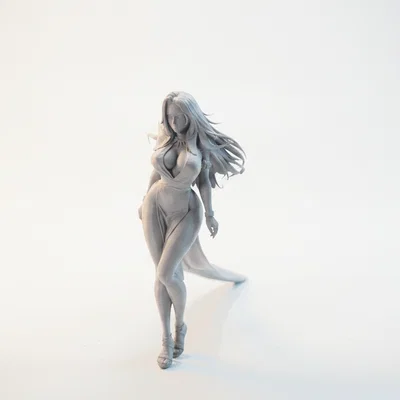Mô hình in 3D Nữ Chiến Binh Đuôi Cá Sấu (Croc Tail Lady)