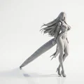 Mô hình in 3D Nữ Chiến Binh Đuôi Cá Sấu (Croc Tail Lady) - Thumbnail 2