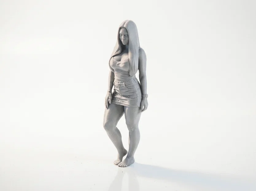Mô hình tượng thiếu nữ đường nét gợi cảm - File in 3D - Image 1