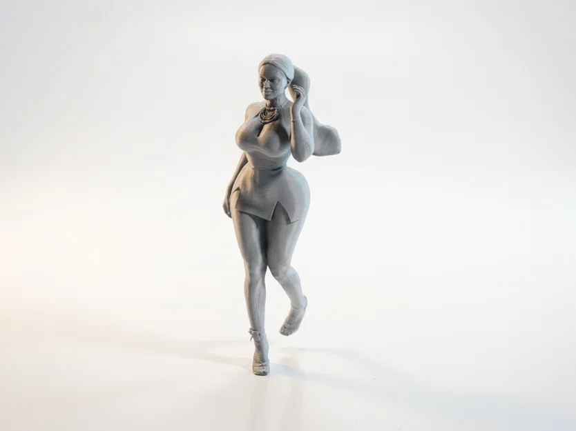 Mô hình tượng nữ diện váy duyên dáng (3D Printable) - Image 1