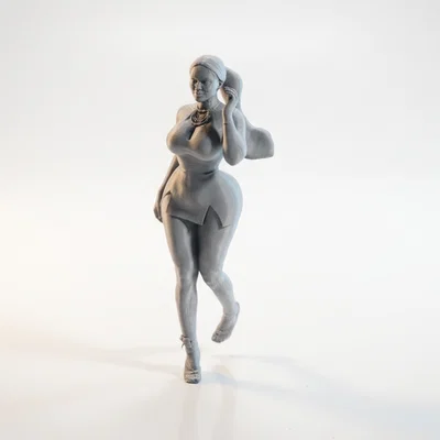 Mô hình tượng nữ diện váy duyên dáng (3D Printable)