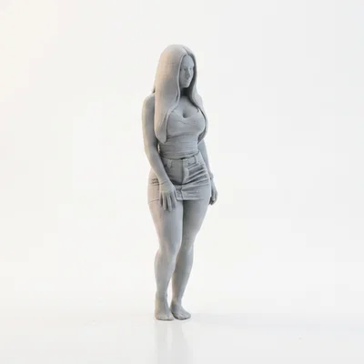 Mô hình tượng thiếu nữ đường nét gợi cảm - File in 3D