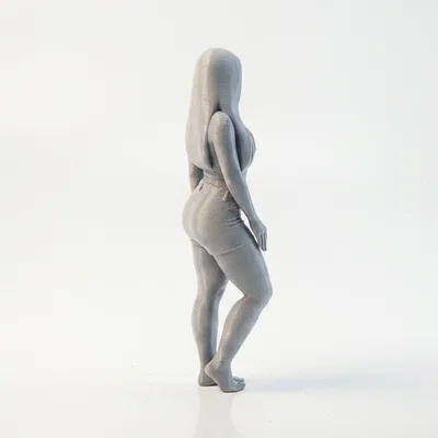 Mô hình tượng thiếu nữ đường nét gợi cảm - File in 3D