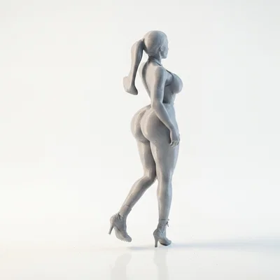 Mô hình tượng nữ diện váy duyên dáng (3D Printable)