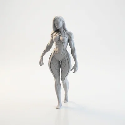 Mô hình Cyber Modified Lady - Tượng nhân vật nữ Cyberpunk in 3D