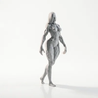Mô hình Cyber Modified Lady - Tượng nhân vật nữ Cyberpunk in 3D