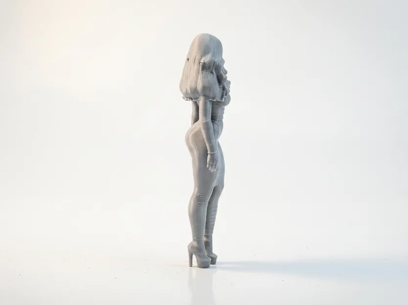Mô hình Figurine nữ đường cong mềm mại - Tệp 3D có thể in - Image 3