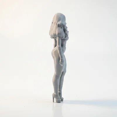 Mô hình Figurine nữ đường cong mềm mại - Tệp 3D có thể in