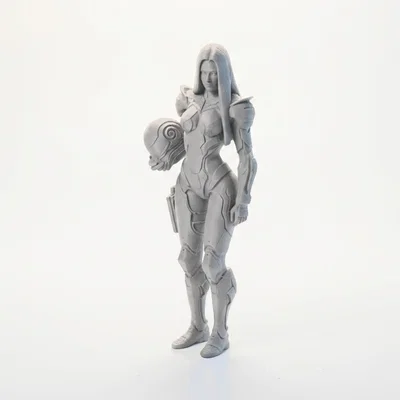 Mô hình tượng nữ Cyborg phong cách Sci-Fi in 3D