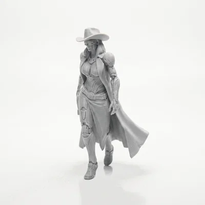 Mô hình 3D cô nàng cao bồi Cyborg - In 3D ấn tượng