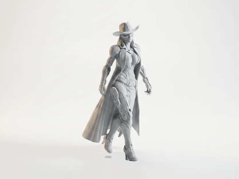 Mô hình 3D cô nàng cao bồi Cyborg - In 3D ấn tượng - Image 2