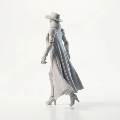 Mô hình 3D cô nàng cao bồi Cyborg - In 3D ấn tượng