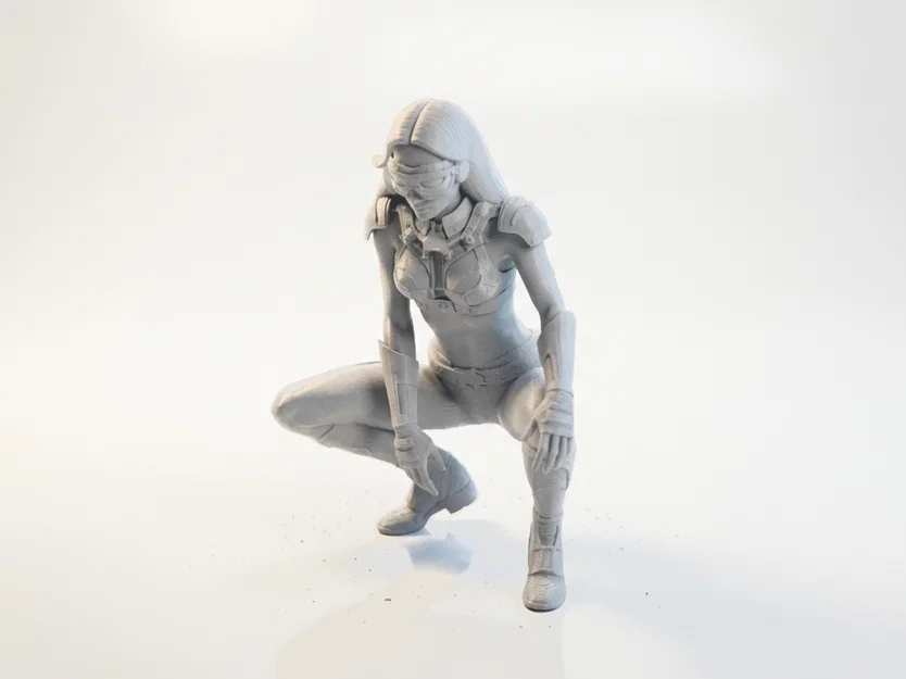 Mô hình tượng nữ Cyborg phong cách Sci-Fi in 3D - Image 1