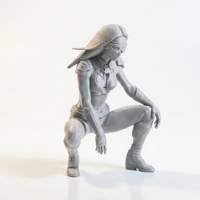 Mô hình tượng nữ Cyborg phong cách Sci-Fi in 3D