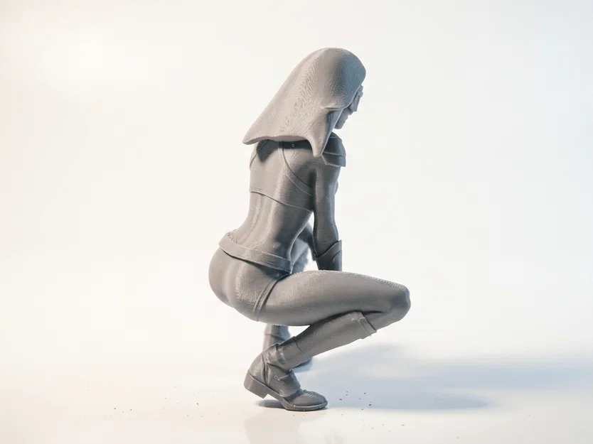 Mô hình tượng nữ Cyborg phong cách Sci-Fi in 3D - Image 3