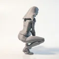 Mô hình tượng nữ Cyborg phong cách Sci-Fi in 3D - Thumbnail 3